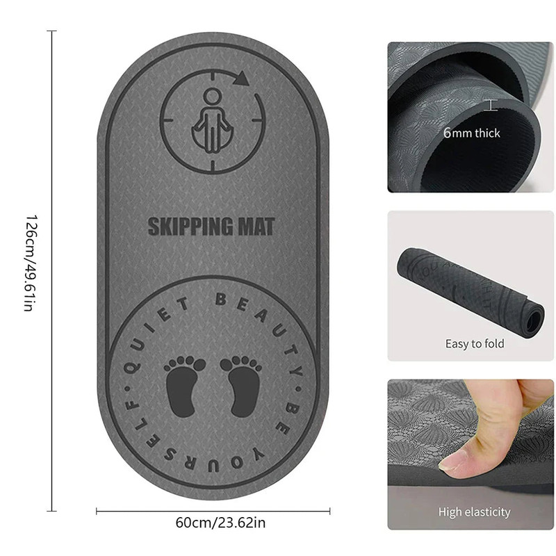 High-Density Anti-Noise Jump Rope Mat