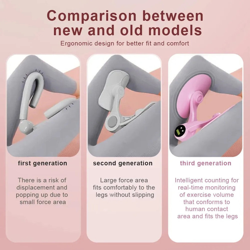 Smart Counting Pelvic Floor Thigh Trainer Recovery Pink