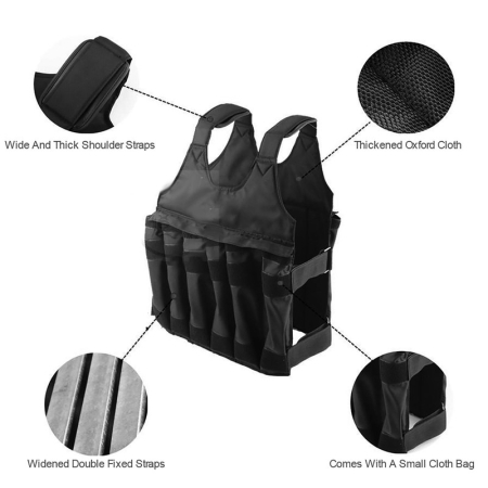Adjustable 50Kg Weighted Vest For Fitness Training Adjustable 50Kg Weighted Vest For Fitness Training