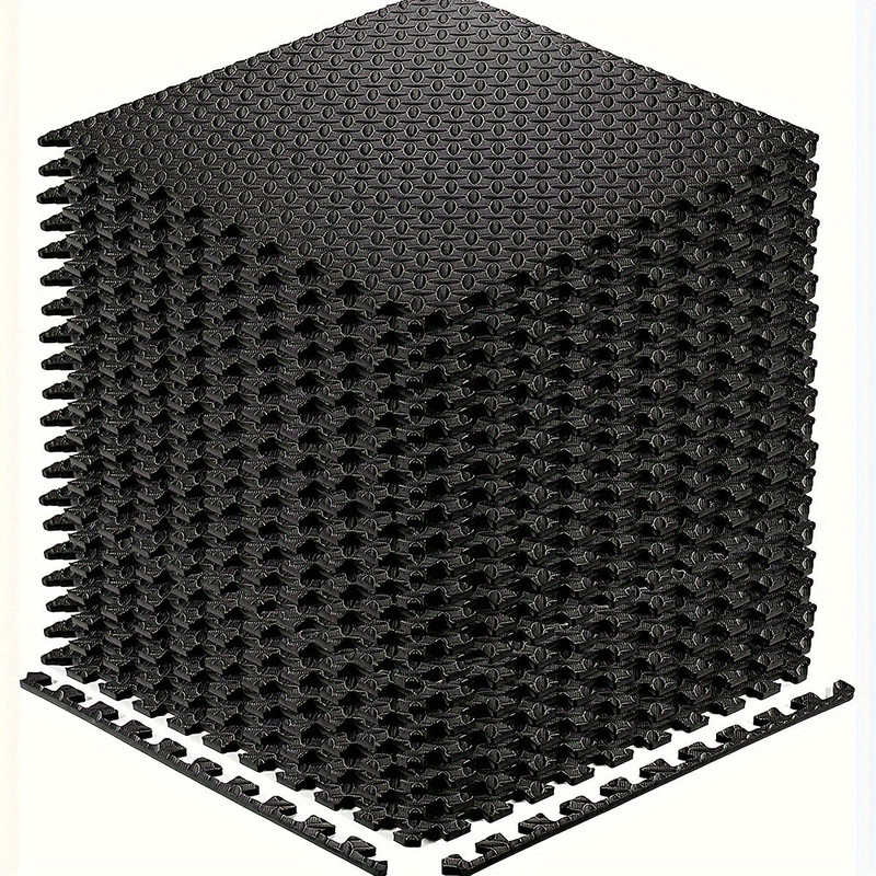 Interlocking Black EVA Fitness Mats Set (20pcs)