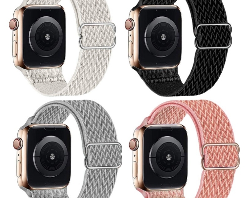 4-pack nylon - adjustable nylon sports band for Fitbit Versa 4/Versa 3/Sense
