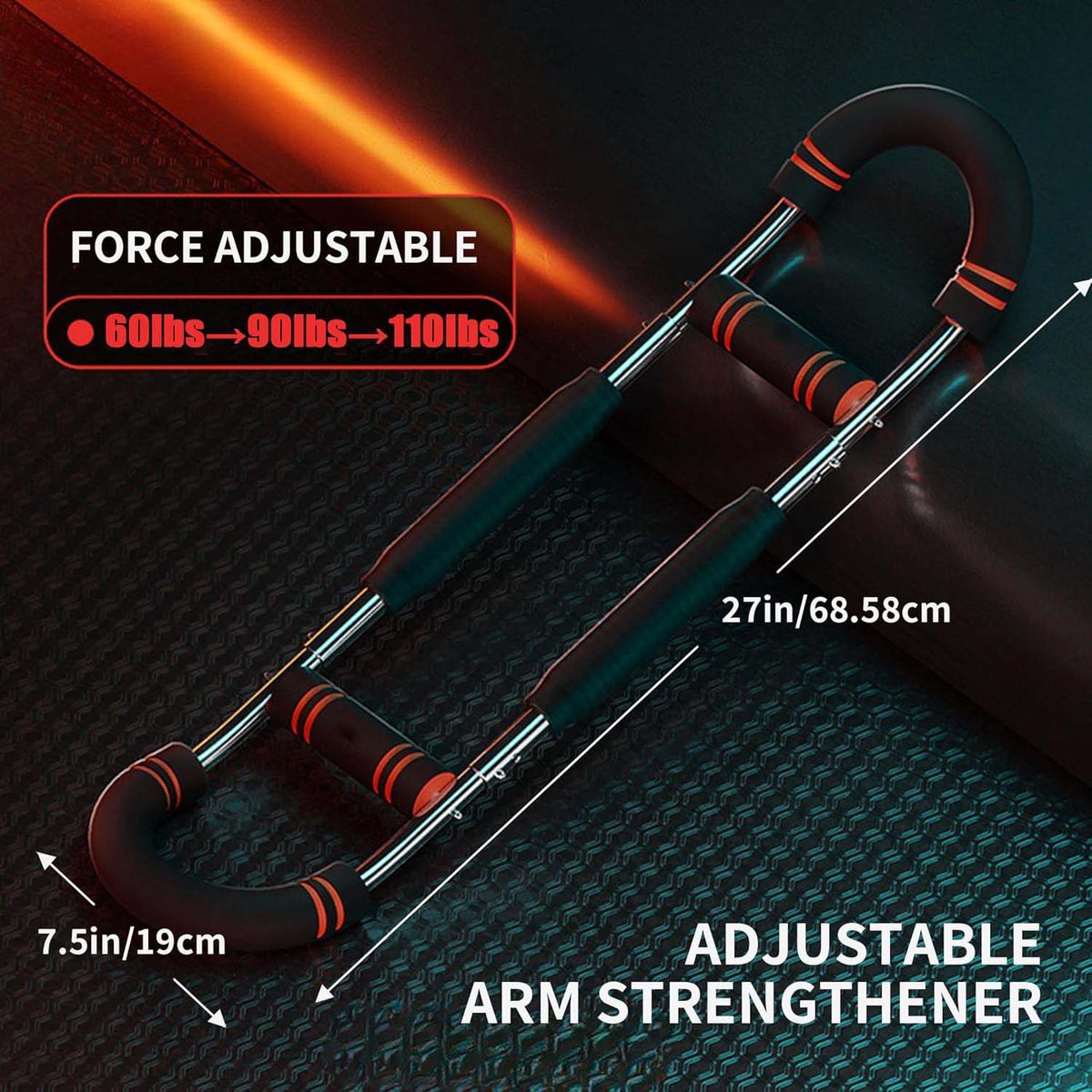 Arm Trainer - U-Shaped Twister - Adjustable Chest Enlarger with 3 Resistance Levels - Detachable Fitness Chest Enlarger - Portable Arm