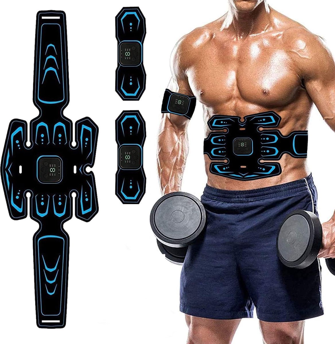 Abdominal Trainers - Abdominal Muscles - Rechargeable - Slimming Belt - Electrical ABS Stimulator - Professional Arm and Leg Belt - Training Equipment for Home