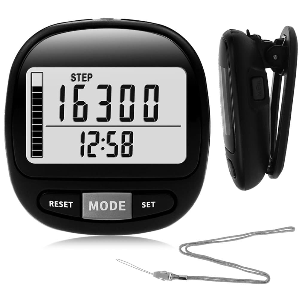 3D Pedometer with Large Screen for Steps Distance and Calories