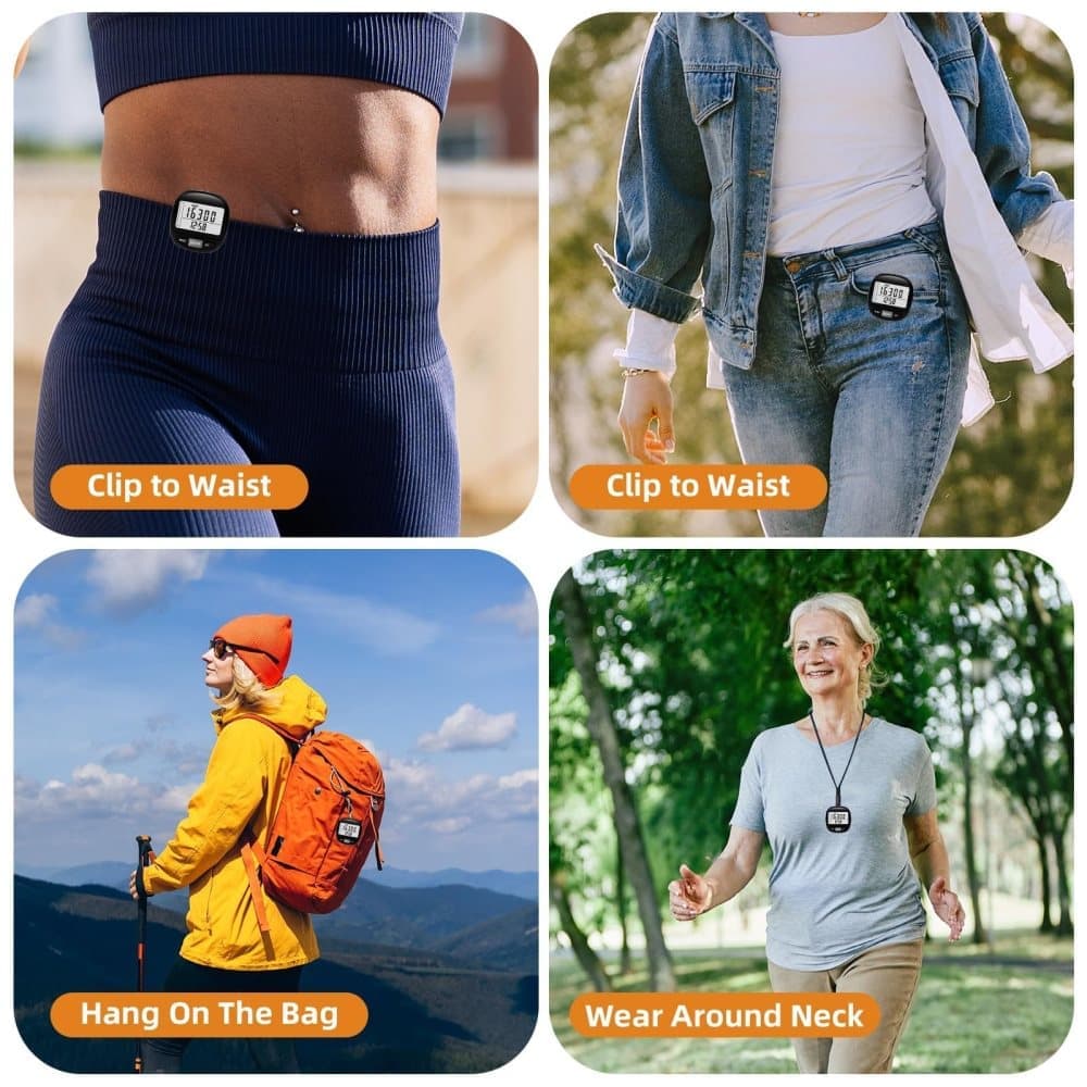 3D Pedometer with Large Screen for Steps Distance and Calories