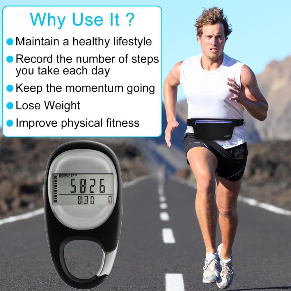 3D Pedometer with LED Display for Running and Walking