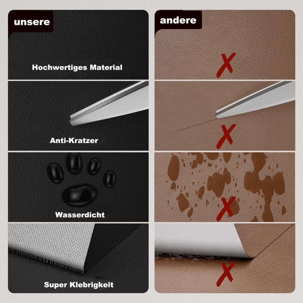 50 Self-Adhesive Repair Patches for Artificial Leather