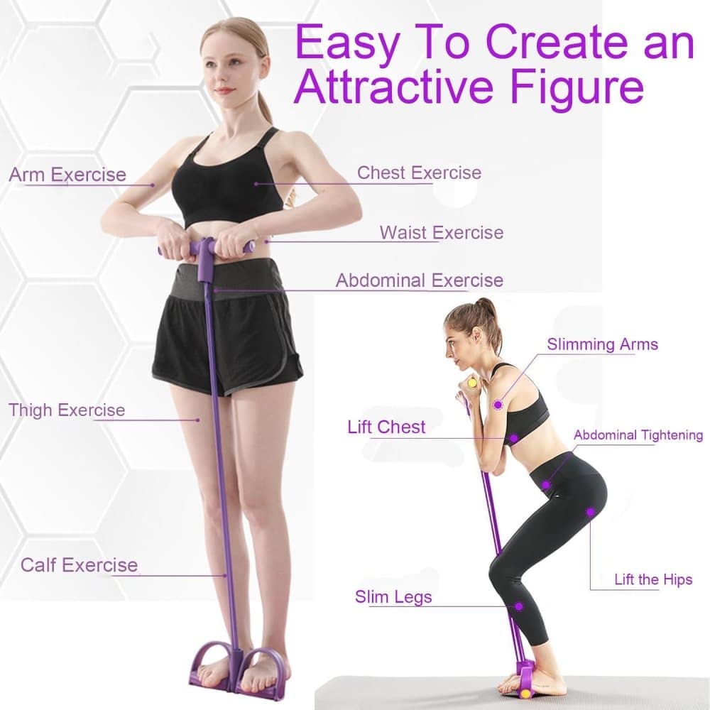 Purple Abdominal Trainer Exercise Band for Sit-Up Training