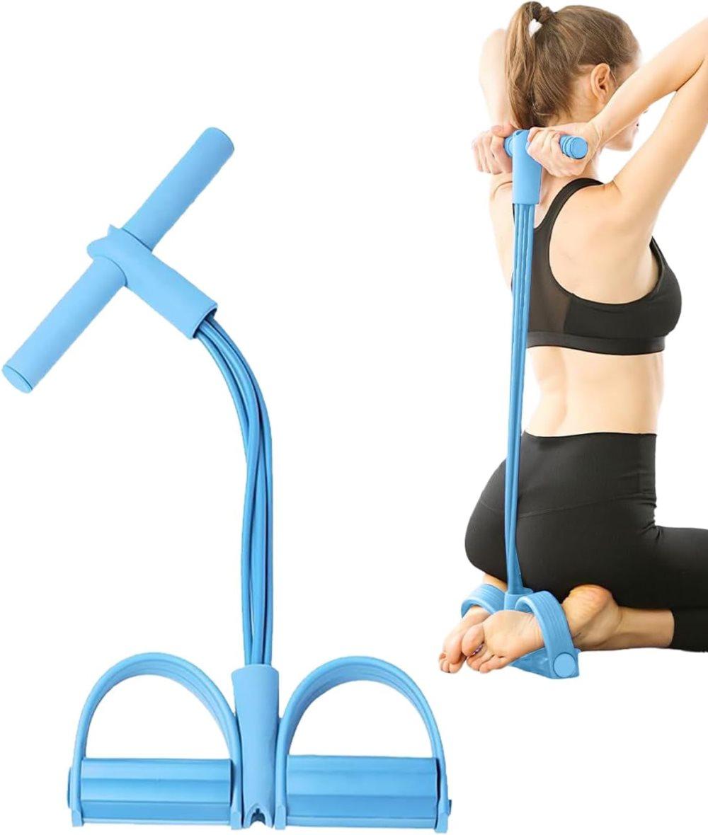 Abdominal trainer exercise band for sit-up training