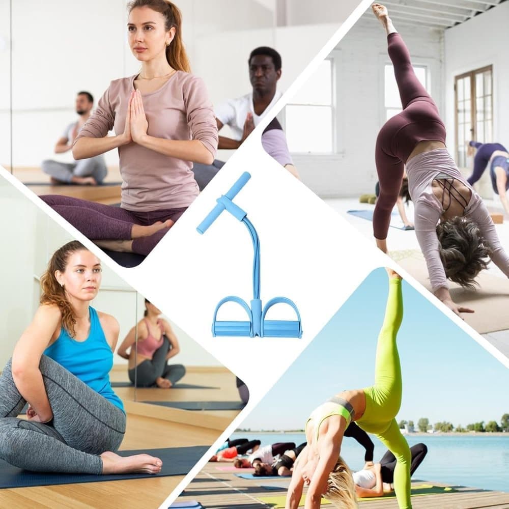 Abdominal trainer exercise band for sit-up training