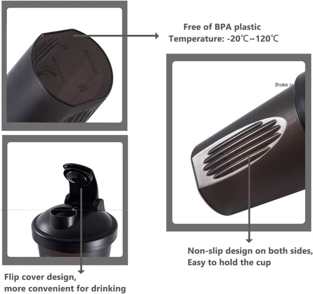 400ml Protein Shaker with Leak-proof Lid