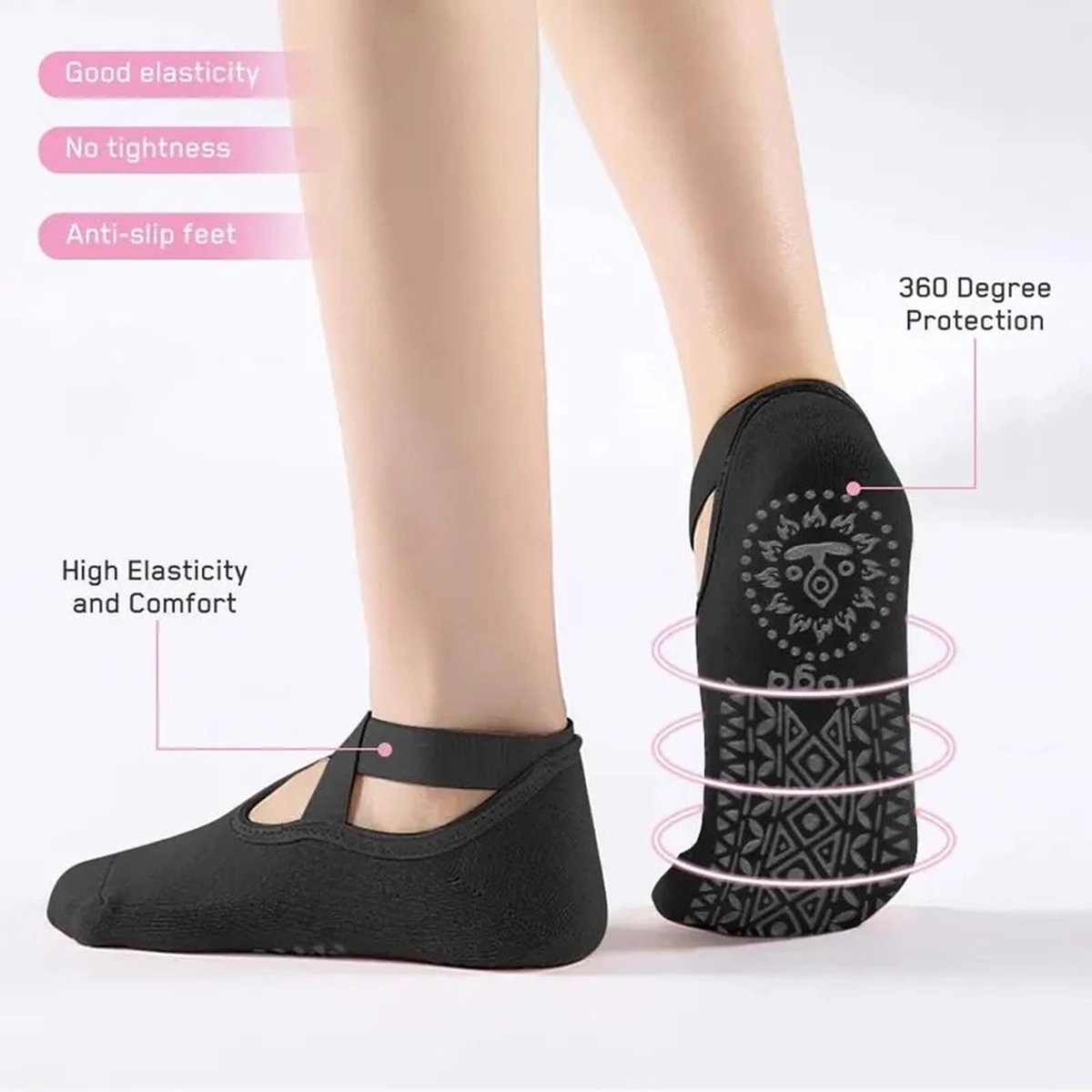 Closed Toe Yoga Socks