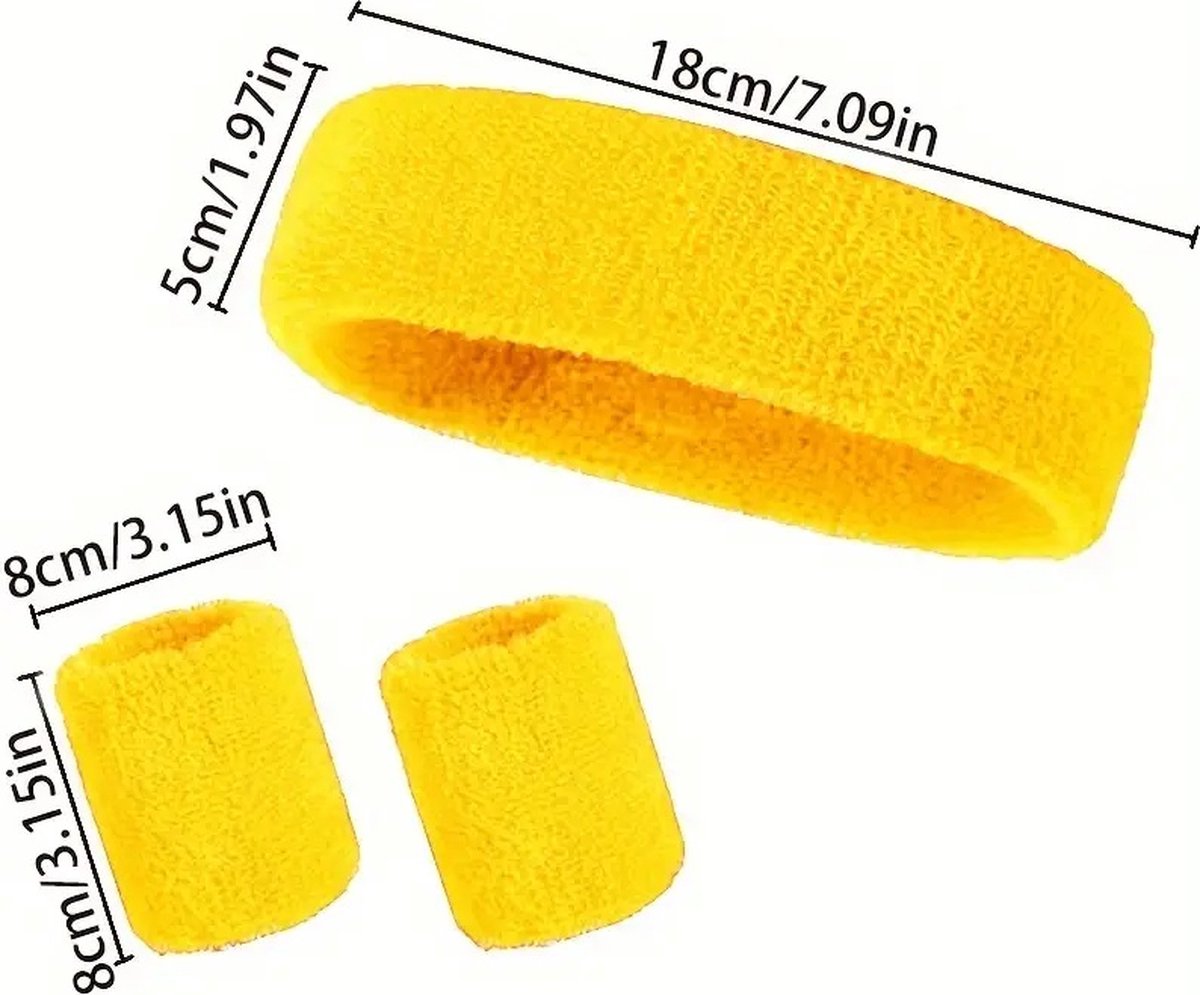 Set of Headband & 2x Wristbands Set