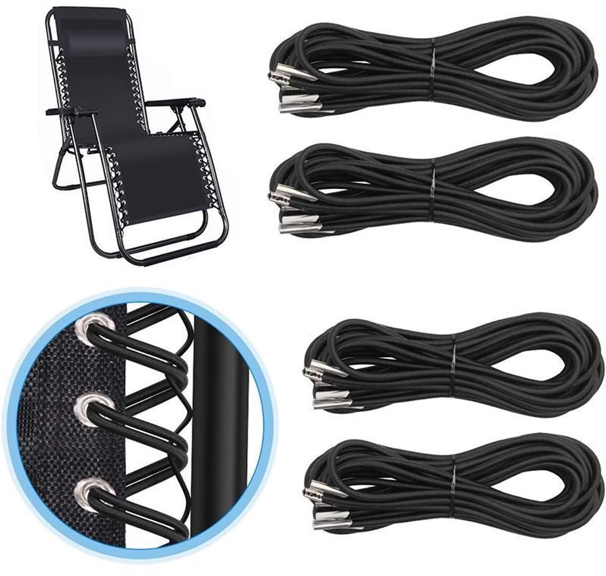 Elastic band for 1 set – Black