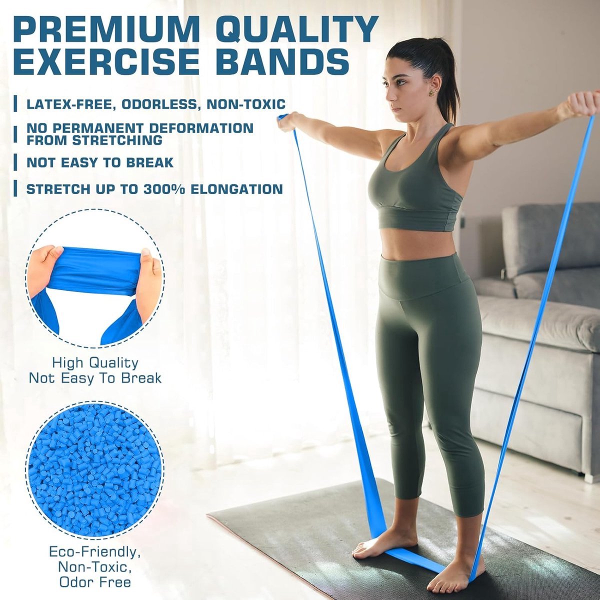 3 pieces - Resistance bands - Silicone exercise bands - With different resistance intensities - Silicone exercise bands - Exercise bands for training
