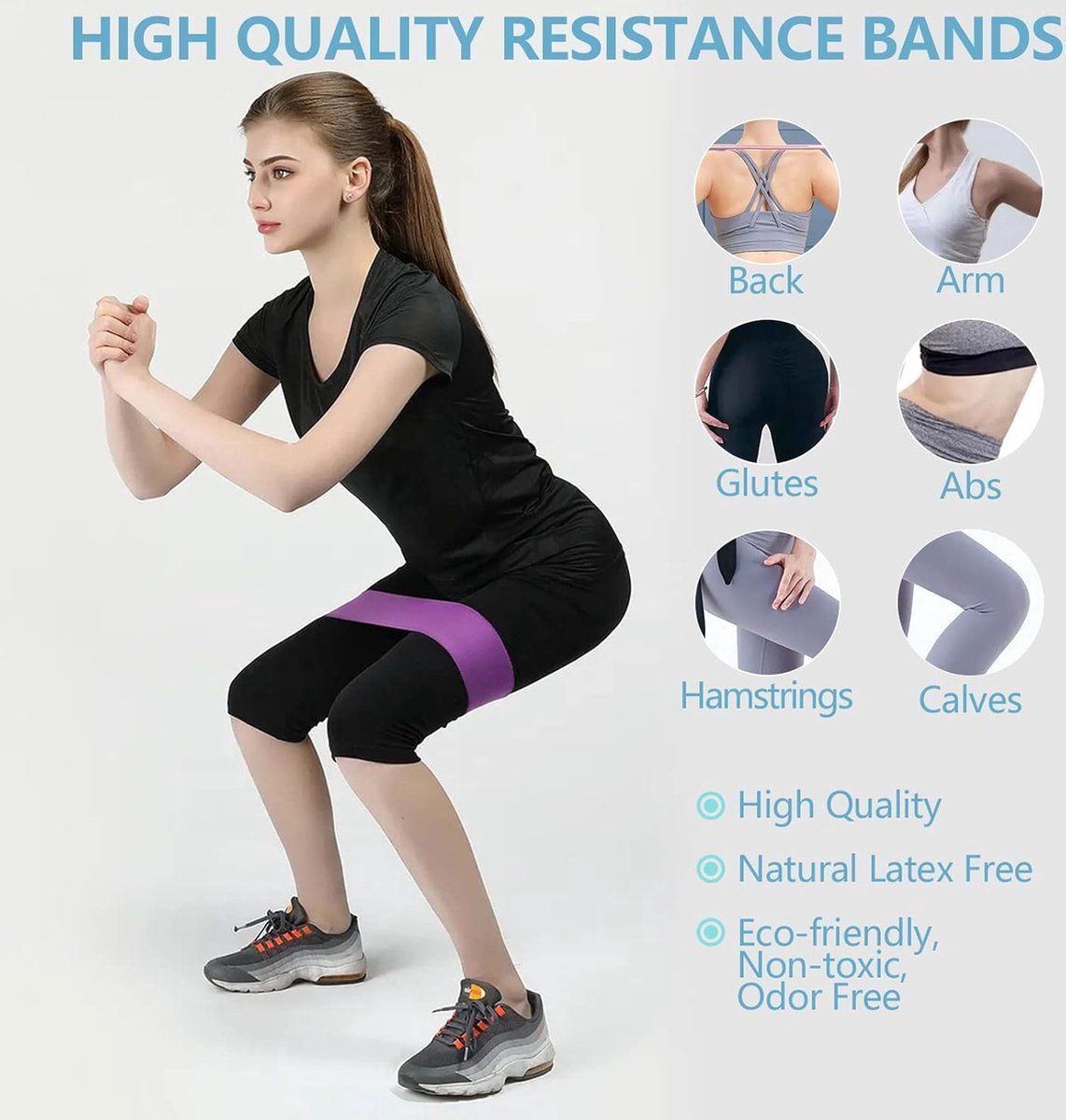 3 pieces - Resistance bands - Silicone exercise bands - With different resistance intensities - Silicone exercise bands - Exercise bands for training