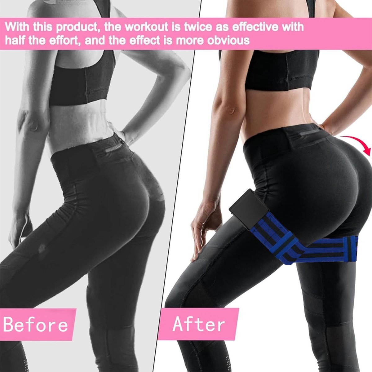 Resistance Bands - Resistance band - Booty bands - Fitness Elastic - Fitness Resistance Bands - Booty bands for training - Blood flow restriction bands - Adjustable BFR training bands - for training your glutes