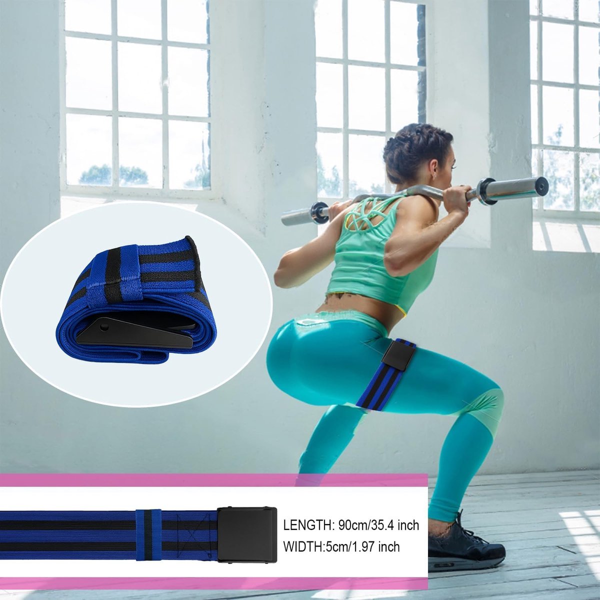 Resistance Bands - Resistance band - Booty bands - Fitness Elastic - Fitness Resistance Bands - Booty bands for training - Blood flow restriction bands - Adjustable BFR training bands - for training your glutes