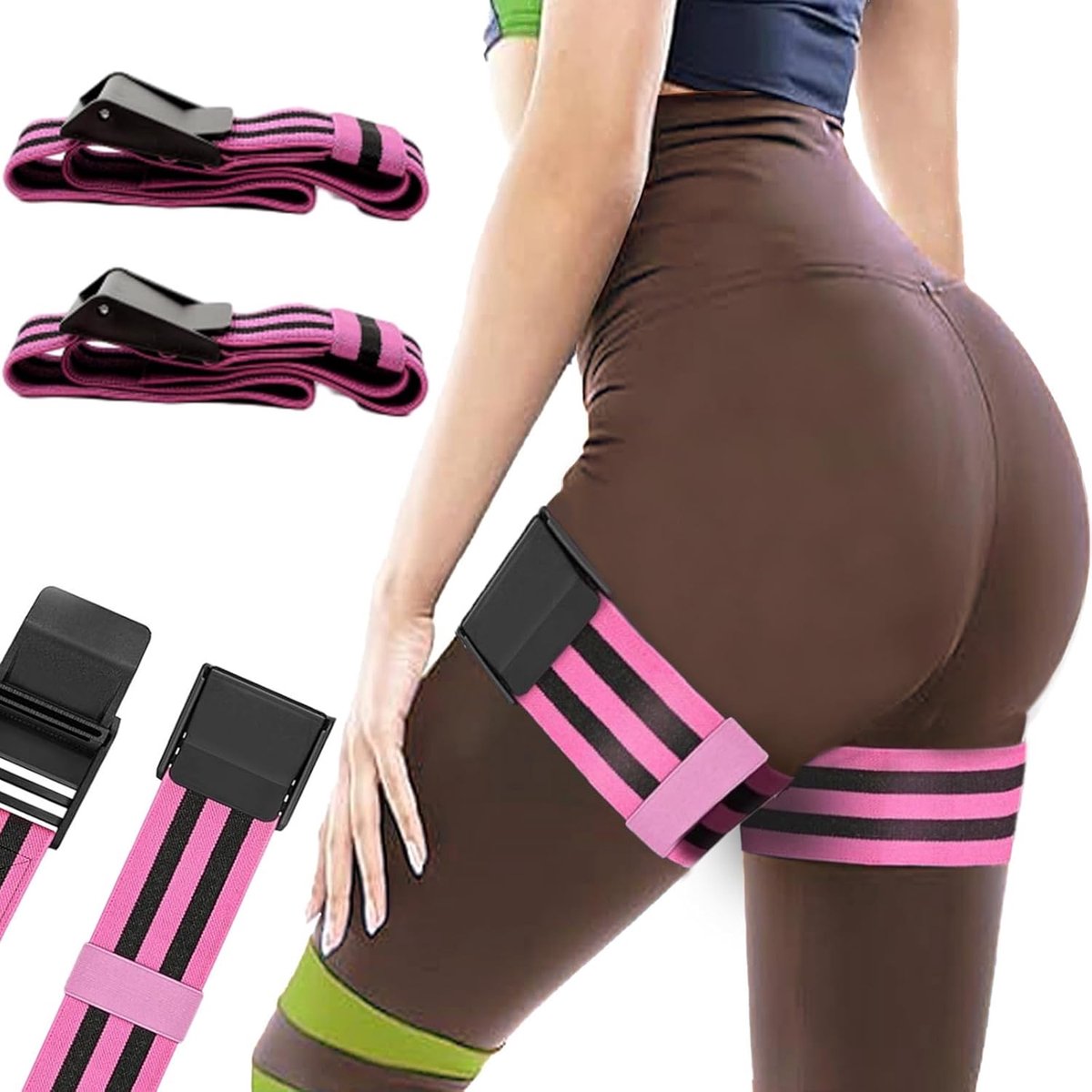 Resistance Bands - Resistance band - Booty bands - Fitness Elastic - Fitness Resistance Bands - Booty bands for training - Blood flow restriction bands - Adjustable BFR training bands - for training your glutes