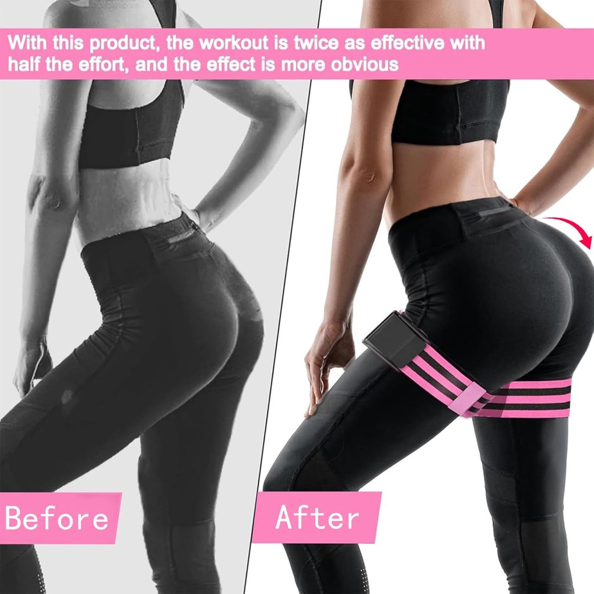 Resistance Bands - Resistance band - Booty bands - Fitness Elastic - Fitness Resistance Bands - Booty bands for training - Blood flow restriction bands - Adjustable BFR training bands - for training your glutes