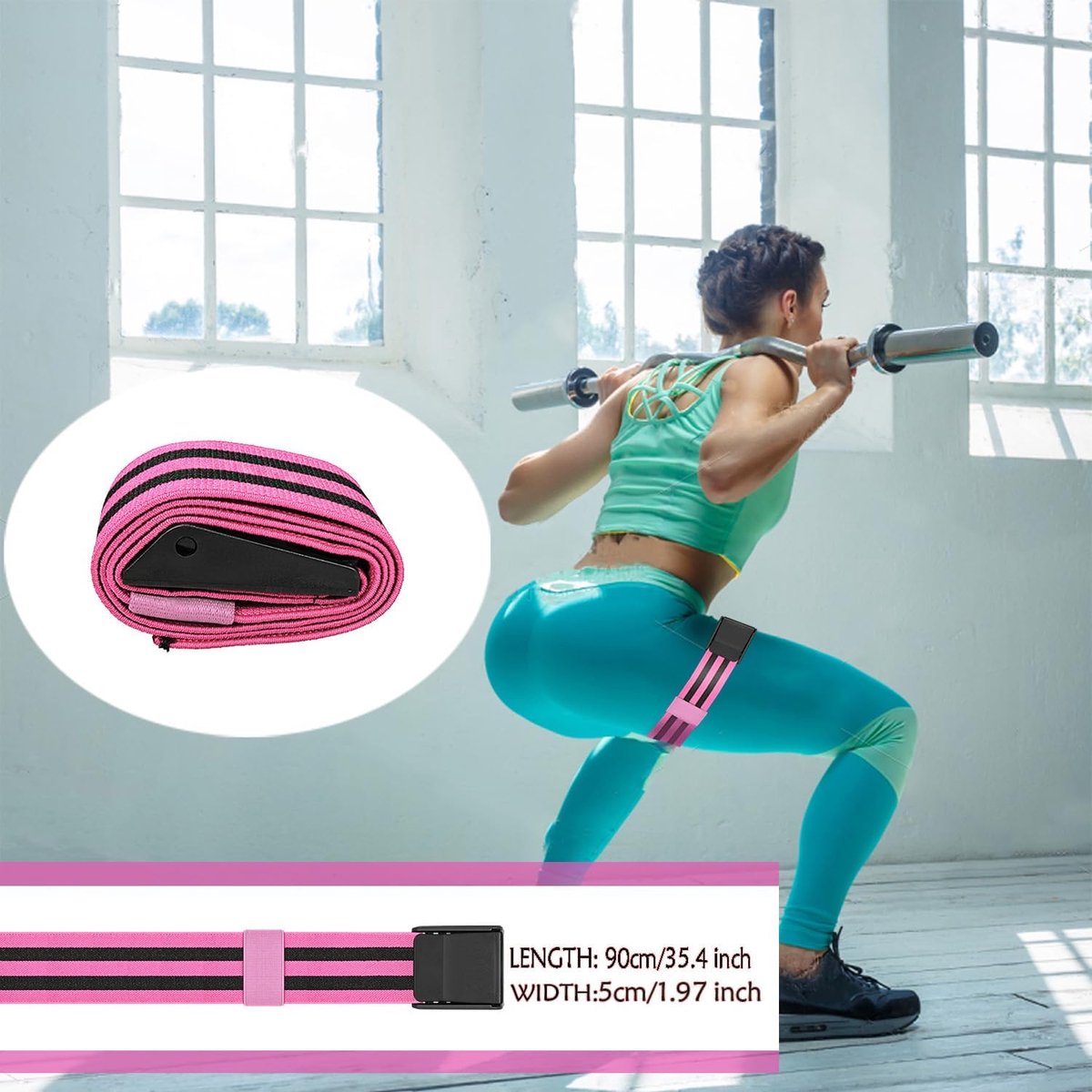 Resistance Bands - Resistance band - Booty bands - Fitness Elastic - Fitness Resistance Bands - Booty bands for training - Blood flow restriction bands - Adjustable BFR training bands - for training your glutes