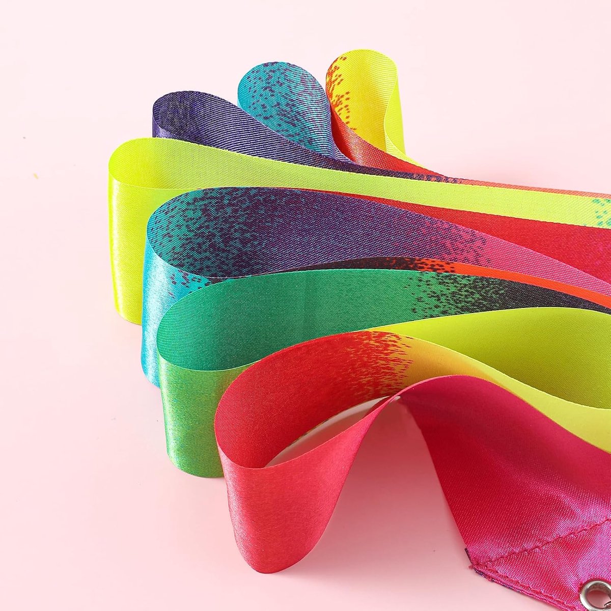pieces - Ribbon dance sticks - 2 m - Dance rainbow streamers - 30cm long stick - ribbon dance staff - rhythmic gymnastics ribbon staff - ribbon sticks - rhythmic gymnastics ribbons - for artistic dance flags