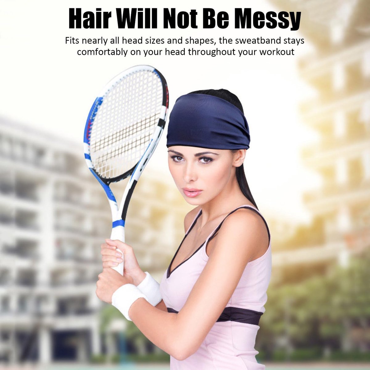 pieces - Headband - elastic sports headbands - sports headbands - for men and women - moisture-wicking hairband - for sports