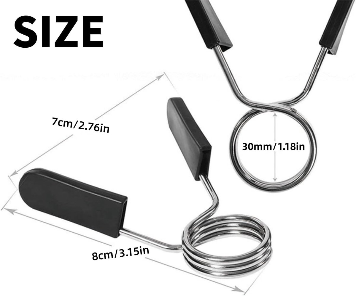 pieces - Barbell Clamp - 3 cm - Spring Barbell Clamp - Dumbbell Clip - Spring Clips for Weights - Barbell Bars - Clamp Ring - Spring Clips - Locking Clip Ring Bodybuilding - for Weightlifting