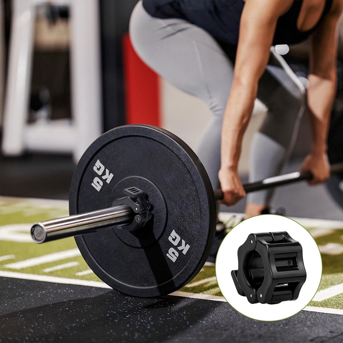 Barbell Clips - 2 Pieces - Barbell Lock - Ø28 mm - Dumbbell Clips - Barbell Clamp - Barbell Lock - Barbell Lock Jaw - For Bars