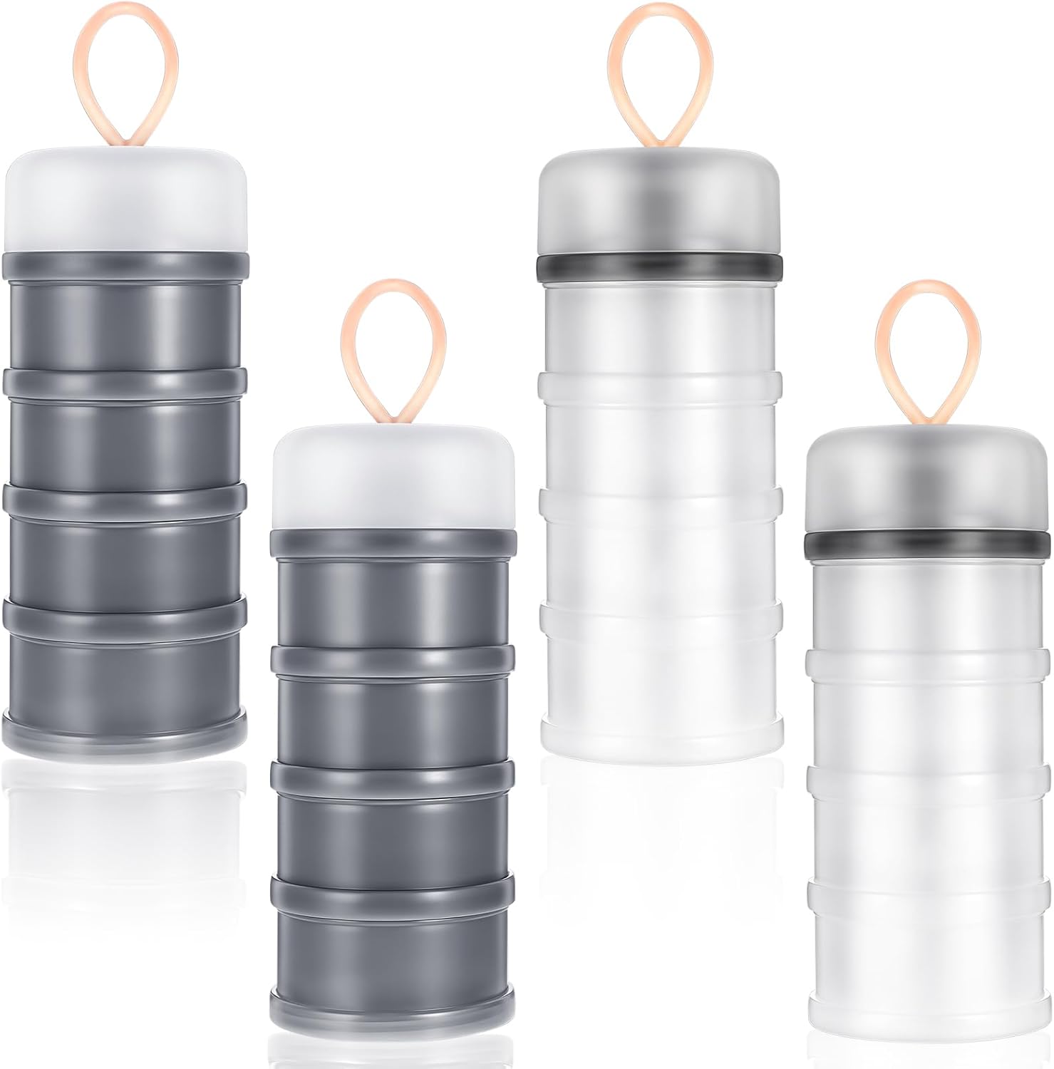 4PCS Protein Powder Container with Funnels Stand
