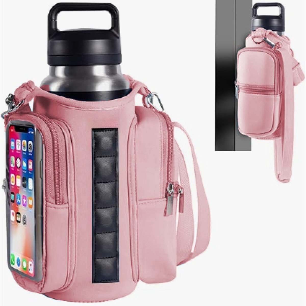 Magnetic Sports Bag with Adjustable Shoulder Strap - Includes Water Bottle Holder and Pocket - for Sports