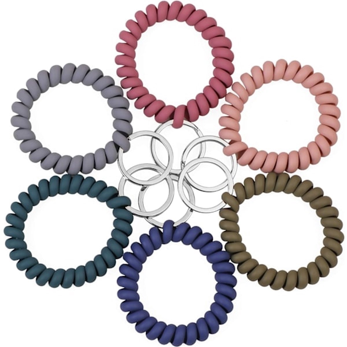 Elastic Bracelet Keychain - Flexible Spiral Bracelet Keychain - For Sauna
