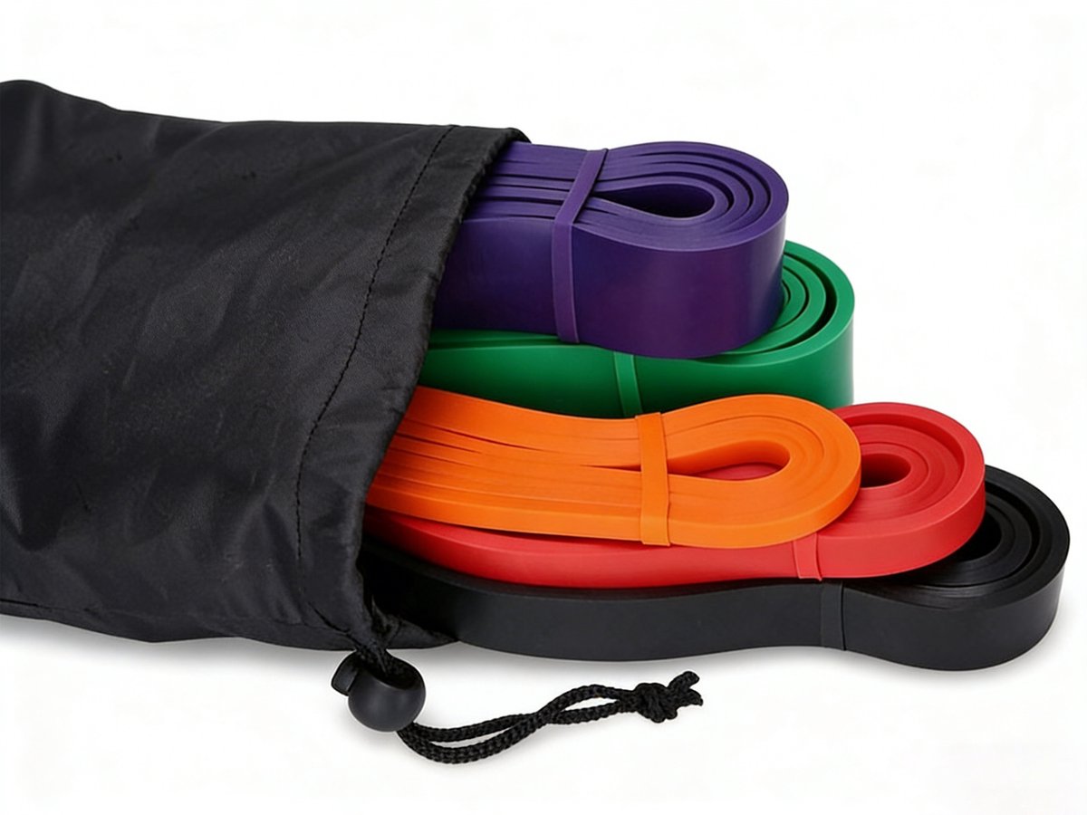 Resistance Bands - Pull-up Bands - Training Bands - Fitness Bands - Set of 5 Bands - 5 Different Resistances - Set for Training