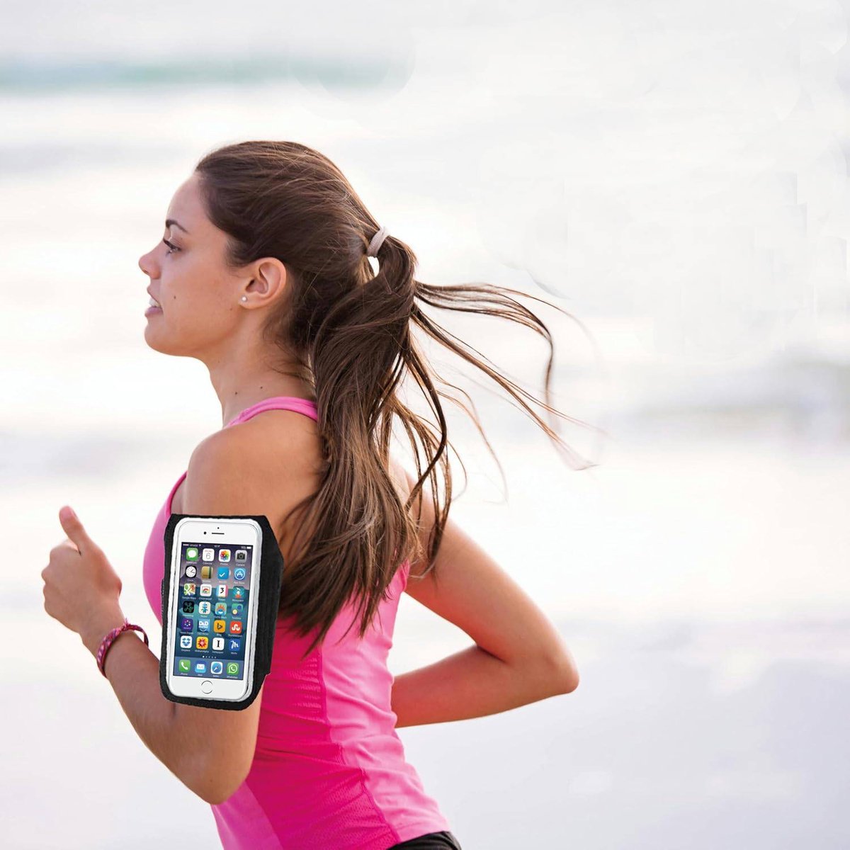 Phone Holder for Running - Running Armband - Suitable for phones up to 6.5 inches - Lightweight and universal phone holder for running