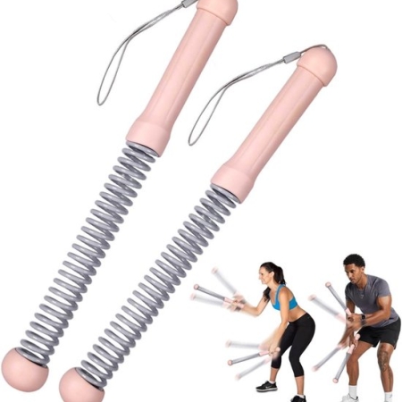 2-Pack Cordless Battle Ropes - Battle Rope - Fitness Rope - Soft Grip - For Home Gym & HIIT - Portable Arm and Core Trainer - Pink 2-Pack Cordless Battle Ropes - Battle Rope - Fitness Rope - Soft Grip - For Home Gym & HIIT - Portable Arm and Core Trainer - Pink