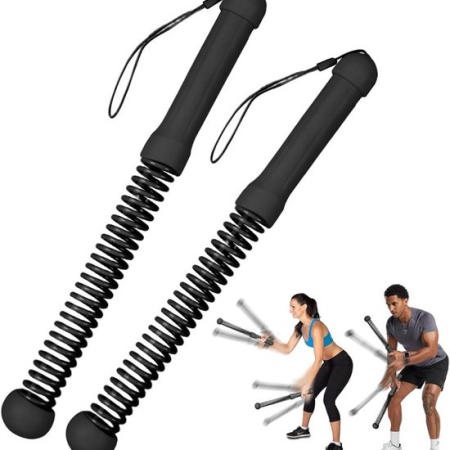 2-Pack Cordless Battle Ropes - Battle Rope - Fitness Rope - Soft Grip - For Home Gym & HIIT - Portable Arm and Core Trainer - Black 2-Pack Cordless Battle Ropes - Battle Rope - Fitness Rope - Soft Grip - For Home Gym & HIIT - Portable Arm and Core Trainer - Black