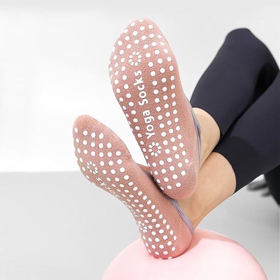 Yoga socks (2 pairs) - Non-slip socks - Women's non-slip yoga socks - Sizes 35-41 - Women's Pilates socks