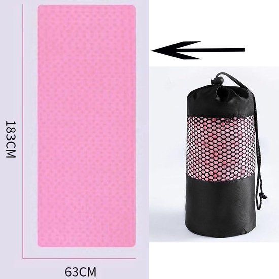 Yoga towel - Yoga towel - Yoga towel - Moisture-regulating and non-slip - Yoga towel - Quick-drying yoga mat fabric - Breathable yoga mat with mesh storage bag - Suitable for hot yoga