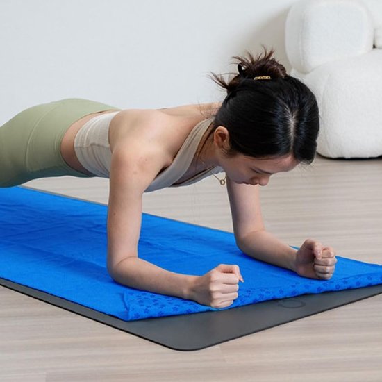 Yoga towel - Moisture-regulating and non-slip - Yoga towel - Quick-drying yoga mat fabric - Breathable yoga mat with mesh storage bag - Suitable for hot yoga