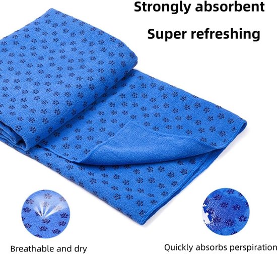 Yoga towel - Moisture-regulating and non-slip - Yoga towel - Quick-drying yoga mat fabric - Breathable yoga mat with mesh storage bag - Suitable for hot yoga