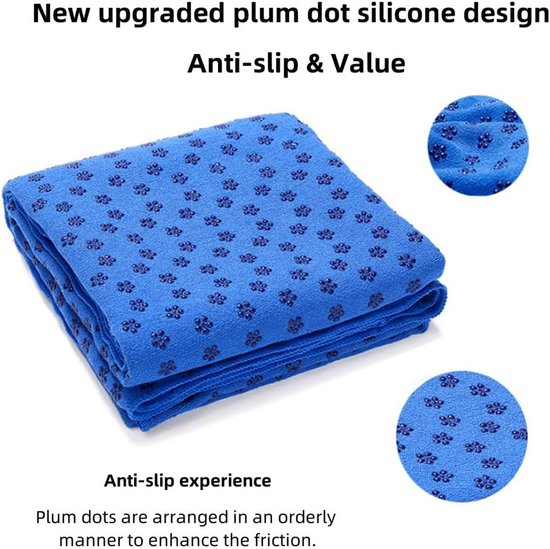 Yoga towel - Moisture-regulating and non-slip - Yoga towel - Quick-drying yoga mat fabric - Breathable yoga mat with mesh storage bag - Suitable for hot yoga
