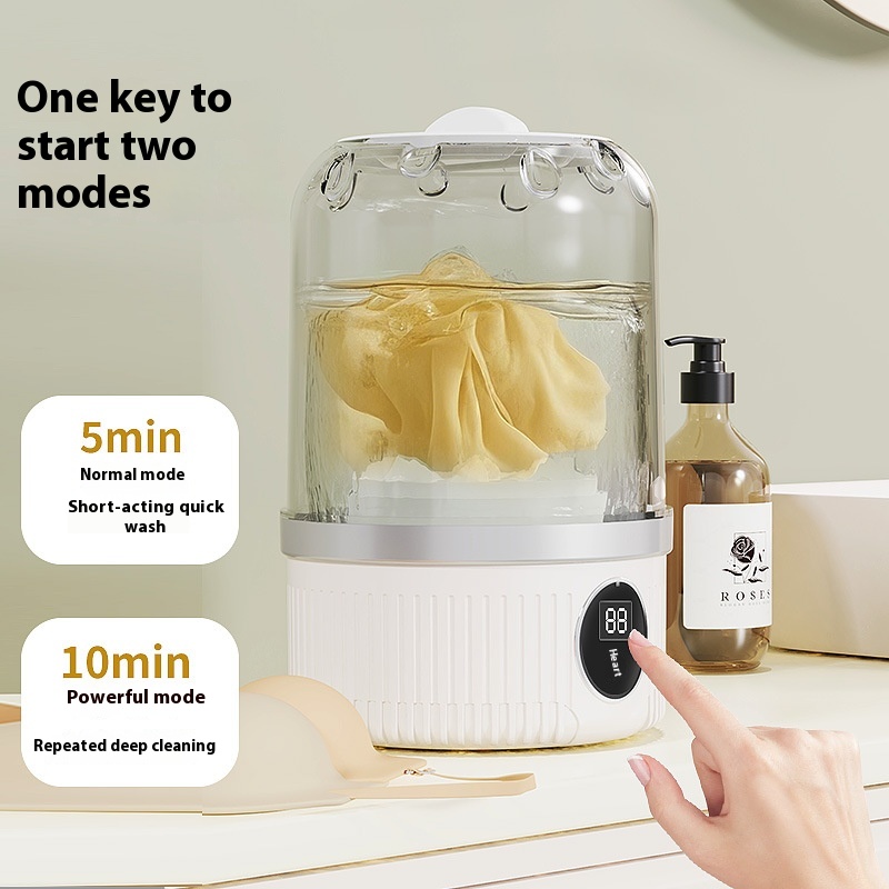 Portable Washing Machine - Cordless - Rechargeable - For Delicate Underwear - Compact