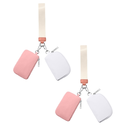 3/2/1PCS Keychain Wallet Mini Zip Around Wristlet Wallets For Women Detachable Dual Pouch Wristlet Portable Coin Purse Small Wallets For Travel Sports Outdoors Pink 2PCS 3/2/1PCS Keychain Wallet Mini Zip Around Wristlet Wallets For Women Detachable Dual Pouch Wristlet Portable Coin Purse Small Wallets For Travel Sports Outdoors Pink 2PCS