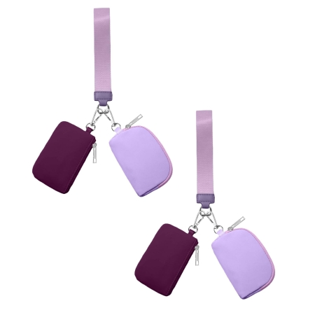 3/2/1PCS Keychain Wallet Mini Zip Around Wristlet Wallets For Women Detachable Dual Pouch Wristlet Portable Coin Purse Small Wallets For Travel Sports Outdoors Purple 2PCS 3/2/1PCS Keychain Wallet Mini Zip Around Wristlet Wallets For Women Detachable Dual Pouch Wristlet Portable Coin Purse Small Wallets For Travel Sports Outdoors Purple 2PCS