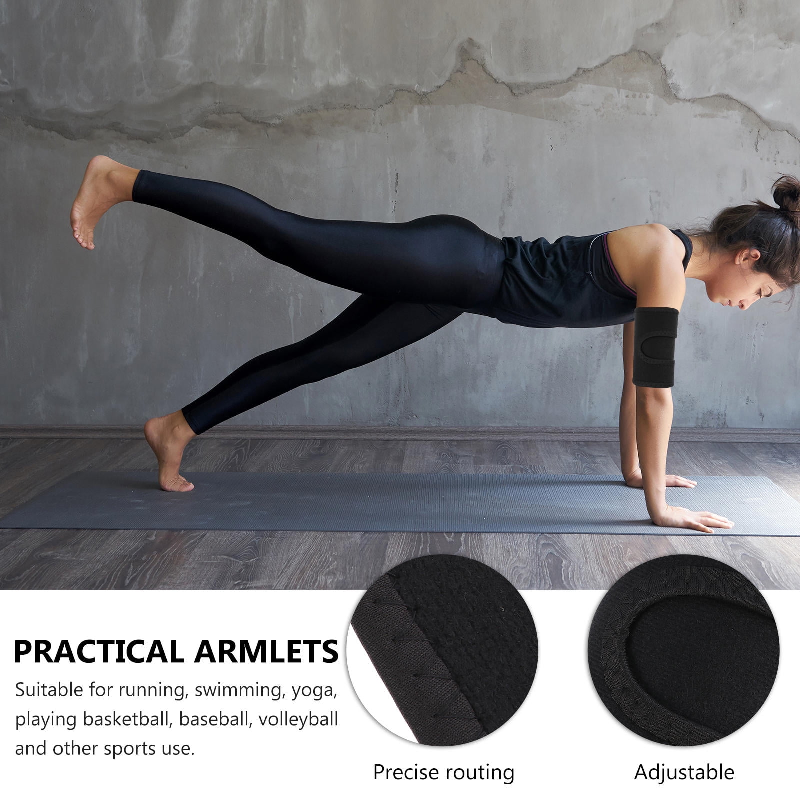 SWETRACE Arm Bands For Workout Simple Rubber 2Set