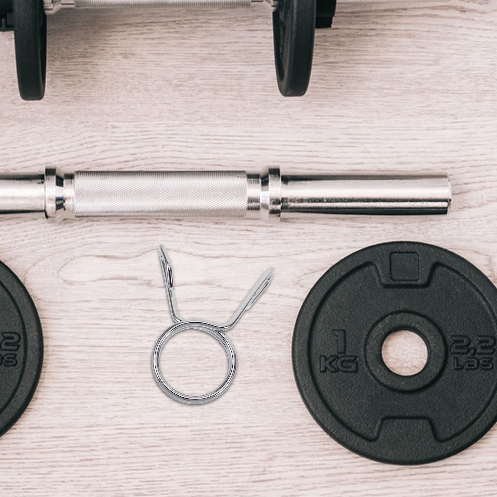 SWETRACE 1Pcs Silver Barbell Clamps for Gym Accessories and Fitness Equipment in Workout Sessions