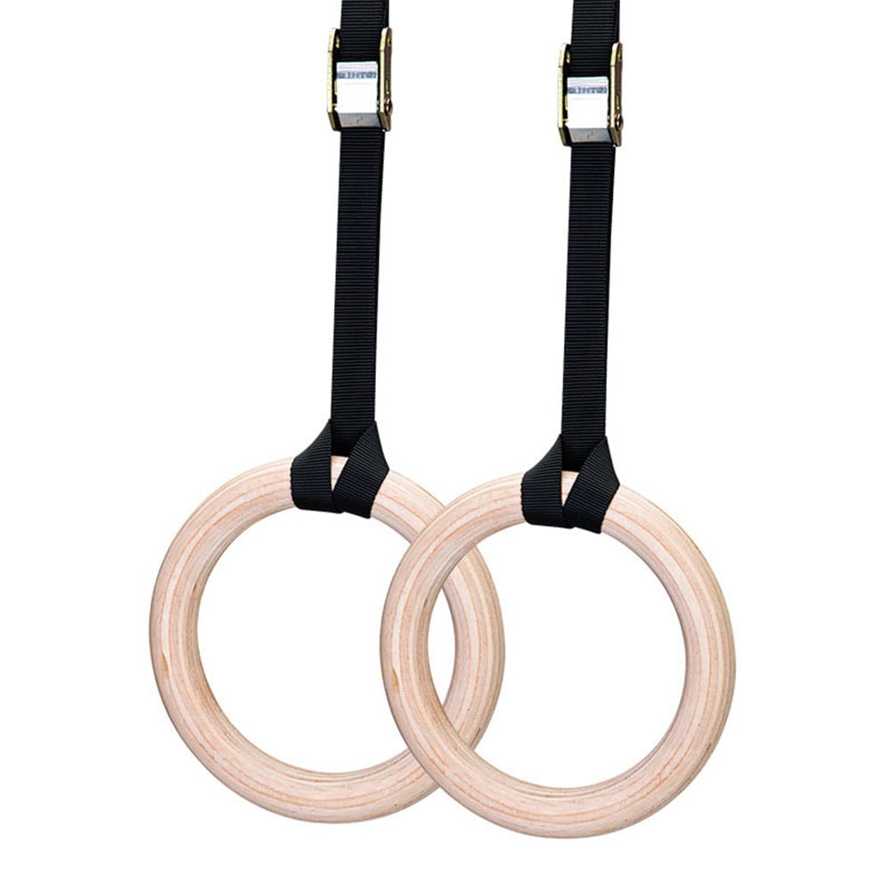 Wooden Gymnastics Rings Perfect For Strength And Conditioning Training 25Mm 19cm