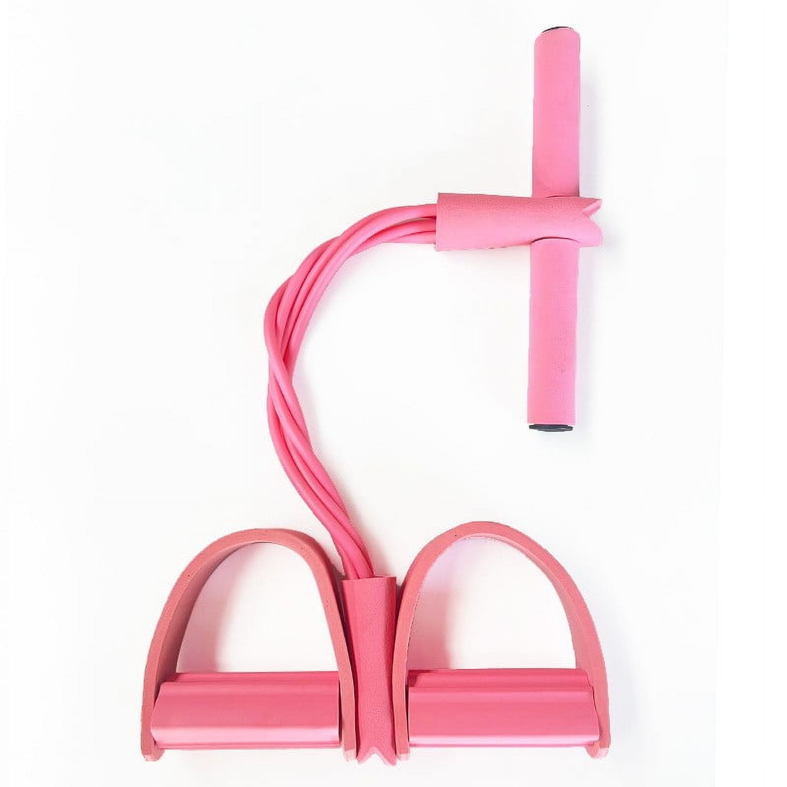 21 Fitness Resistance Bands-4 Tube Pedal Ankle Puller - Sit up Leg Stretch Rope Exercise Bands with Handles