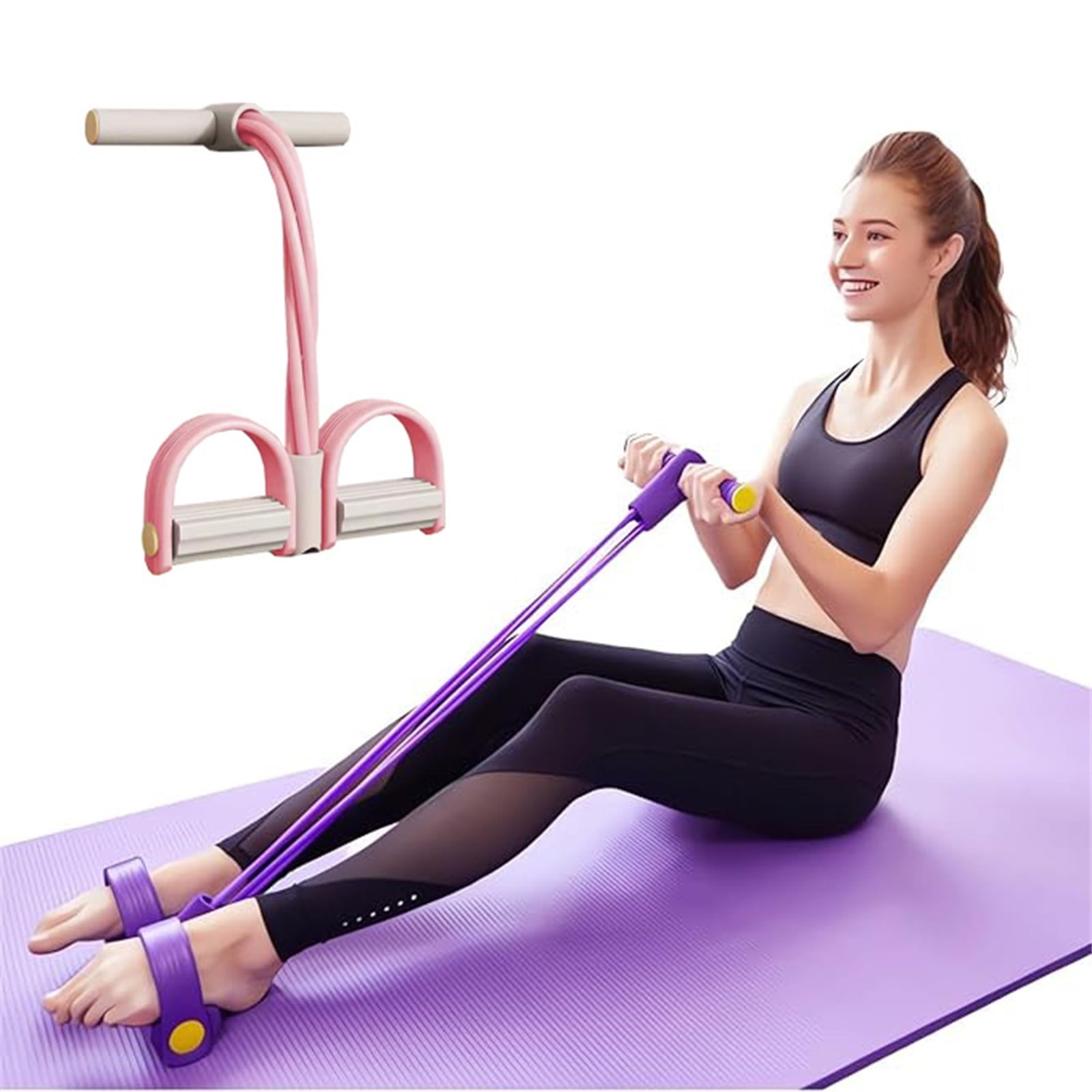 Clearance!4-Tube Pedal Puller Resistance Rope - Foot Pedal Resistance Band