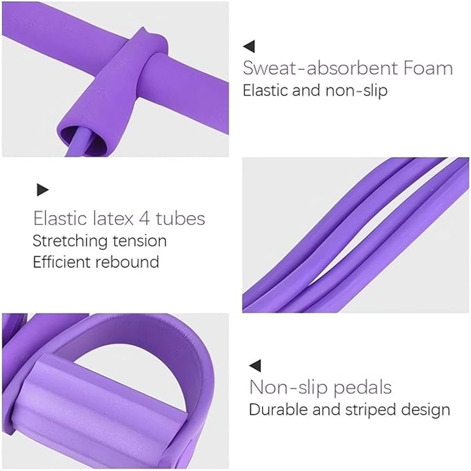 Clearance!4-Tube Pedal Puller Resistance Rope - Foot Pedal Resistance Band
